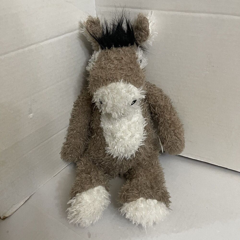 Burton + Burton Shaggy Donkey / Horse Plush 15" Farm Pony Donkey AL9734575
